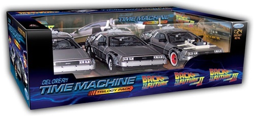 Back To The Future Trilogy: DeLorean Time Machine Die-Cast Vehicle 3 Pack image