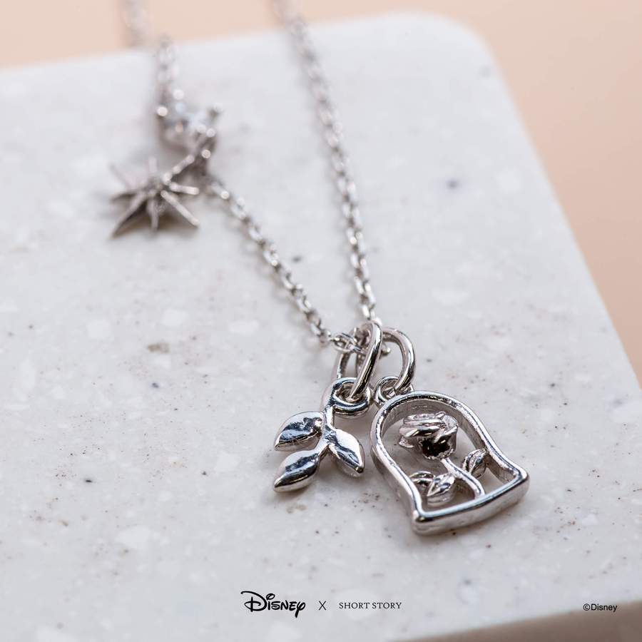 Short Story: Disney Beauty and the Beast Necklace - Silver image