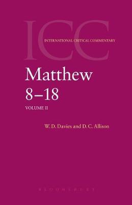 Matthew 8-18 on Hardback by W.D. Davies