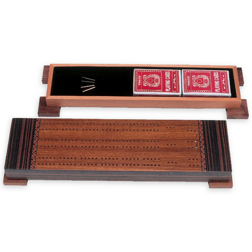 Teak Cribbage Set 3 track image