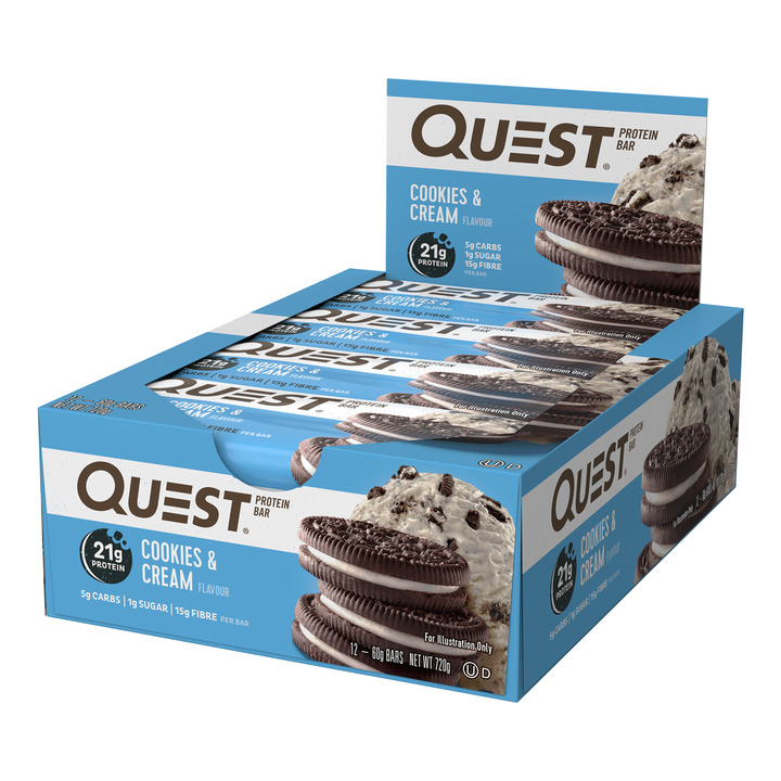 Quest Nutrition Protein Bars - Cookies & Cream (60g) x 12 image