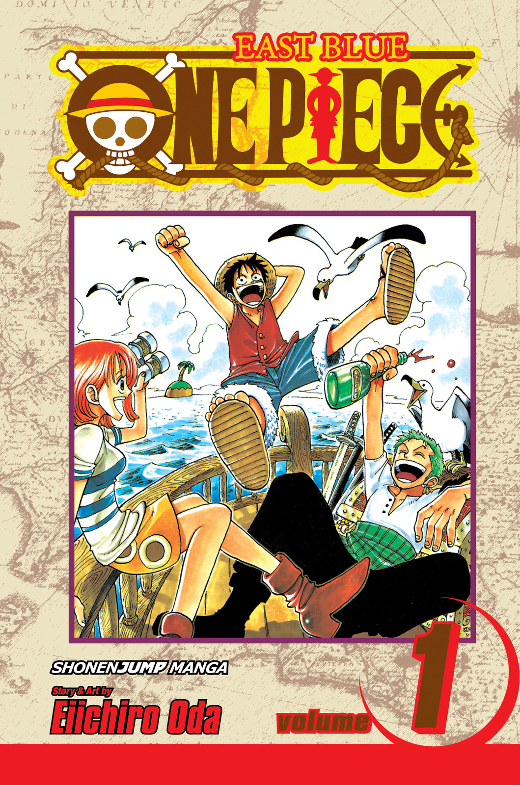 One Piece, Vol. 1: Romance Dawn by Eiichiro Oda image
