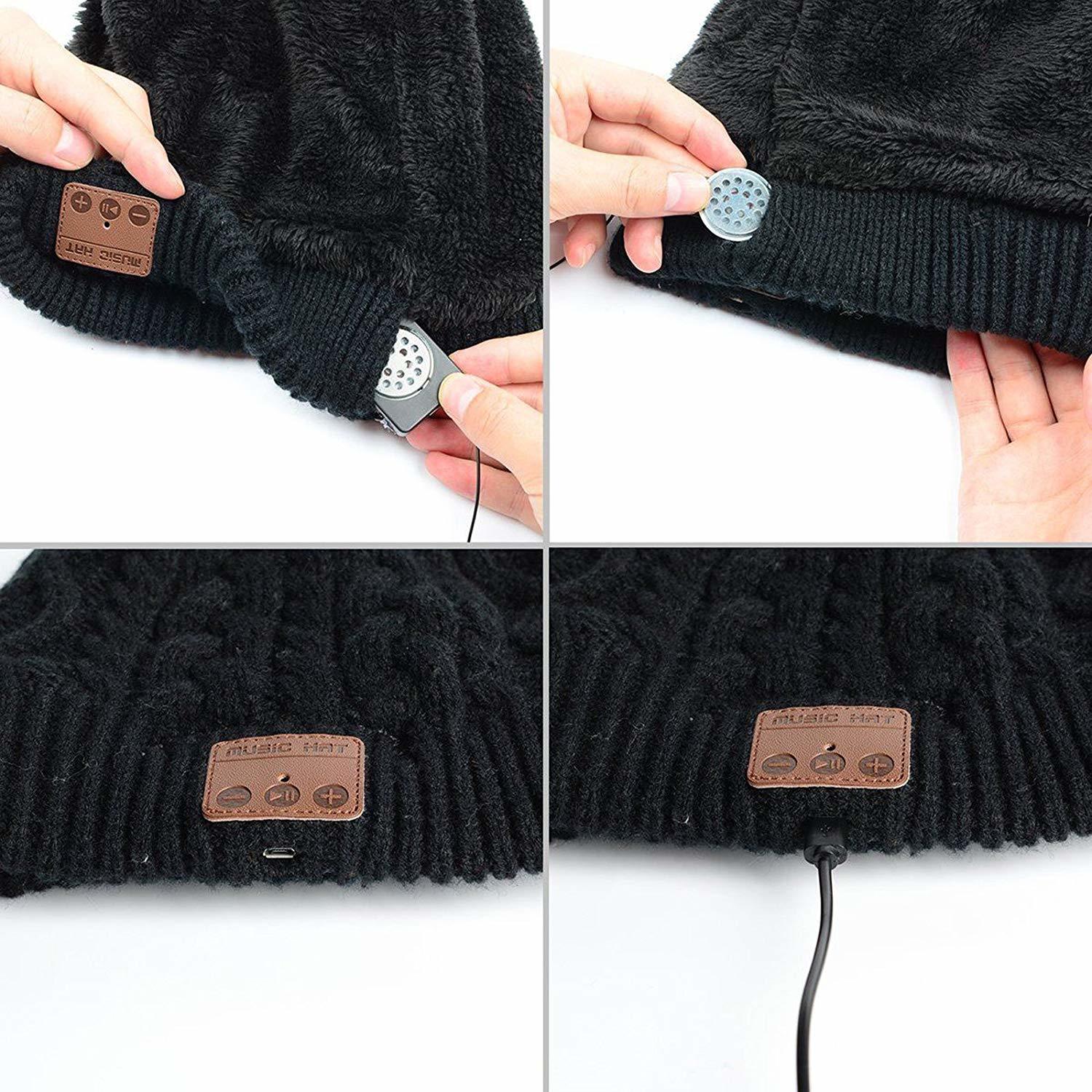 Ape Basics: Wireless Bluetooth Music Beanie Hat - Black image