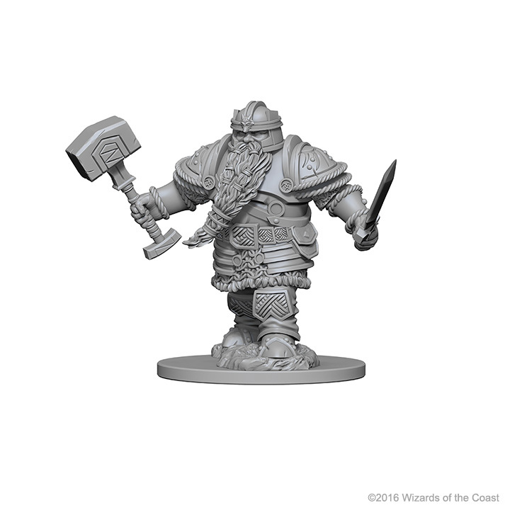 D&D Nolzurs Marvelous: Unpainted Minis - Dwarf Male Fighter image