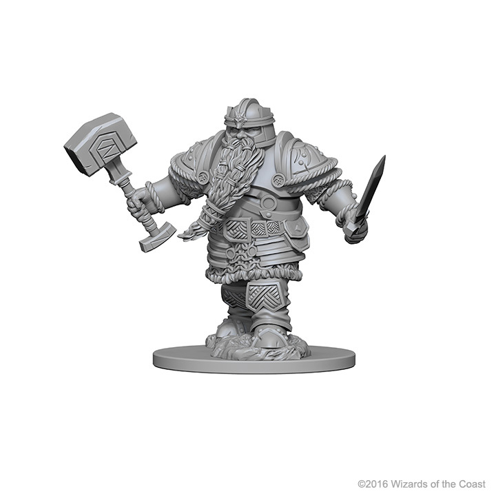 D&D Nolzur's Marvelous: Unpainted Minis - Dwarf Male Fighter