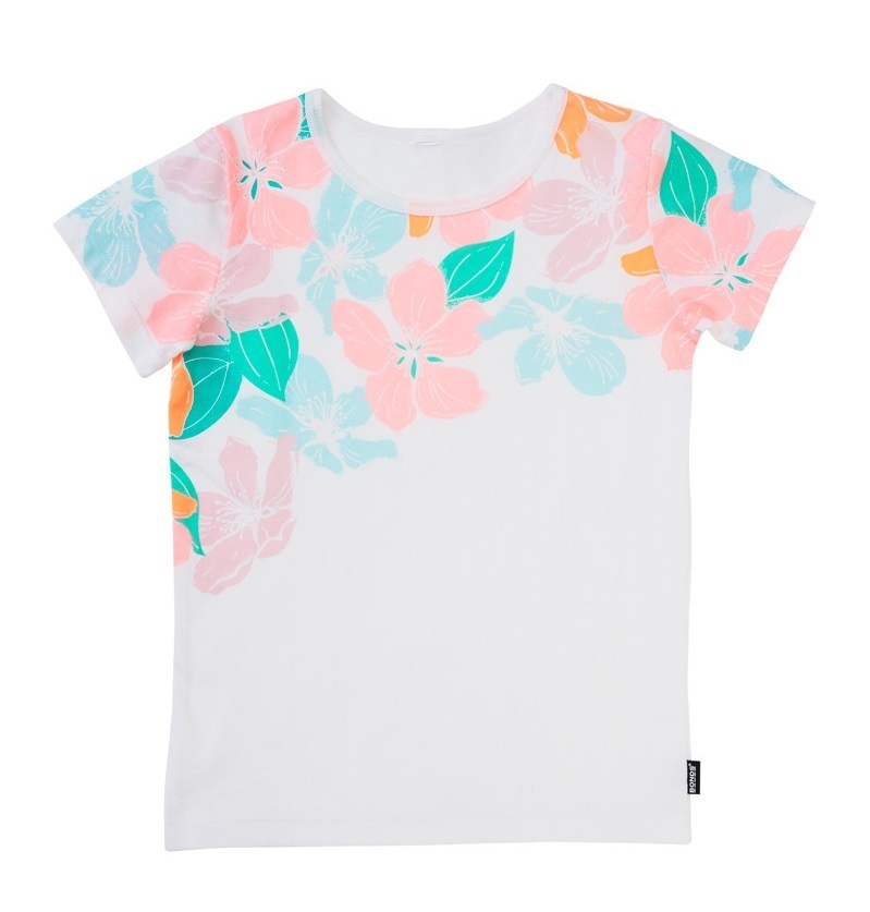 Bonds Short Sleeve Standard T-Shirt - Woodblock Floral (0-3 Months) image