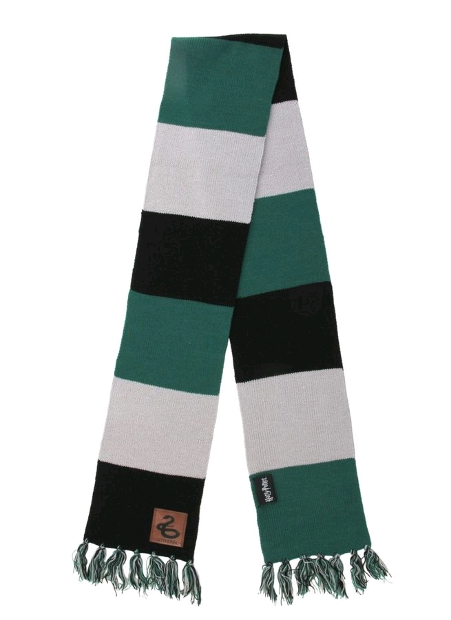 Harry Potter - Slytherin Patch Striped Scarf image