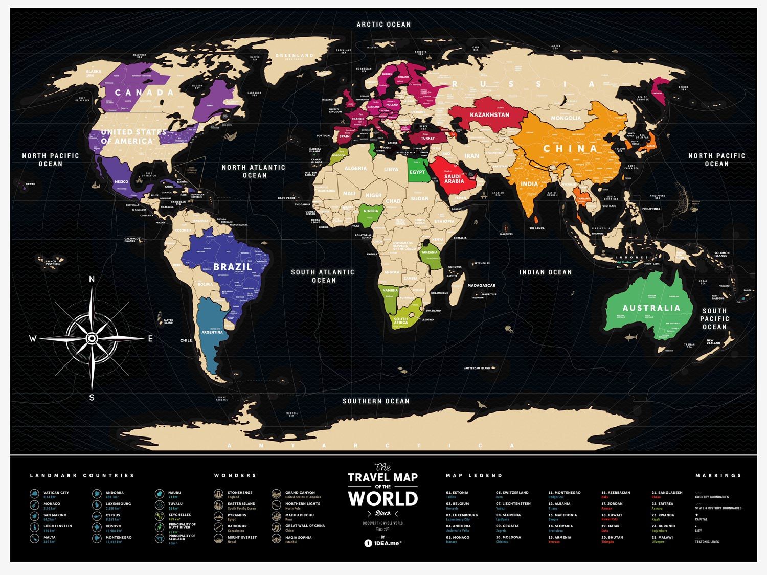 Scratch-off maps Travel Map Black World image