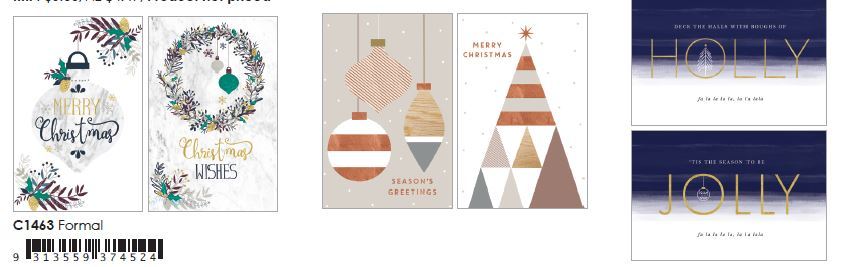 Boxed Christmas Cards - Formal Pack of 10 image