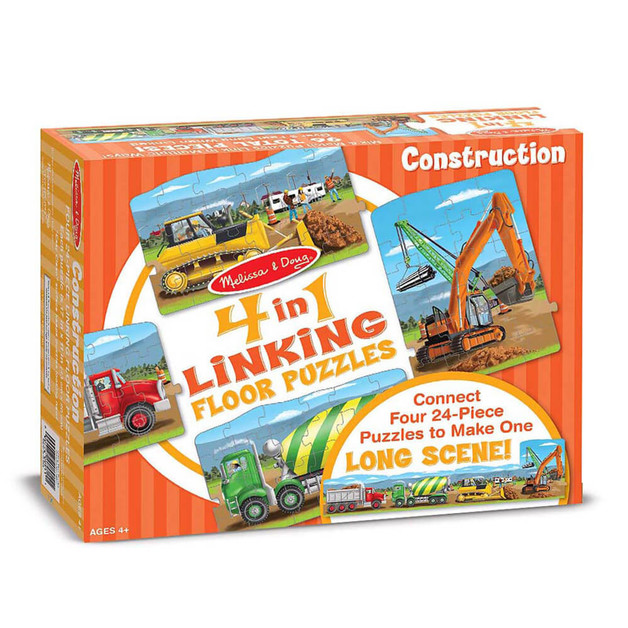 Melissa & Doug: 4 in 1 Linking Puzzle - Construction