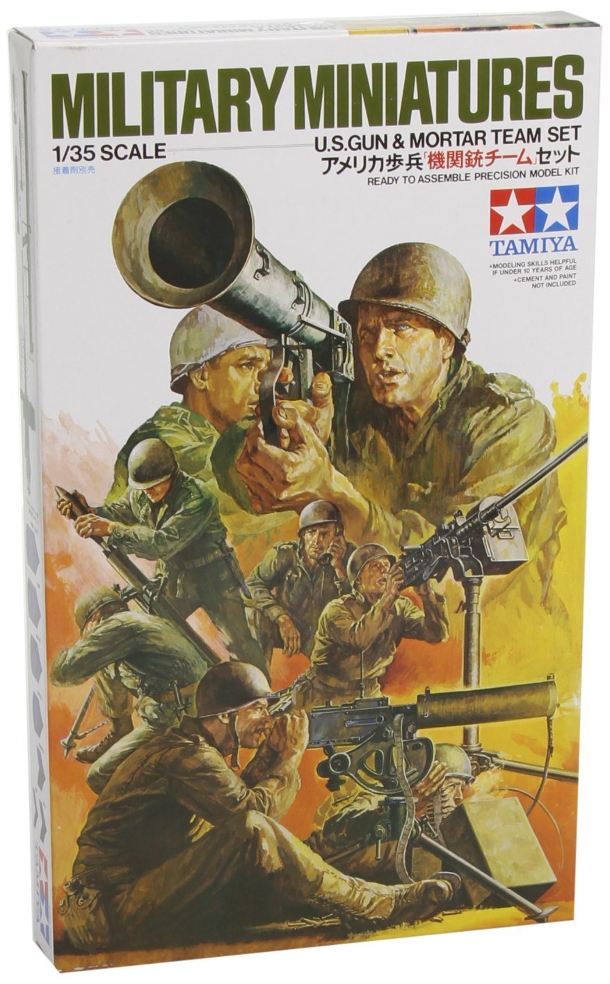 Tamiya 1/35 U.S. Gun and Mortar Team - Model Kit image