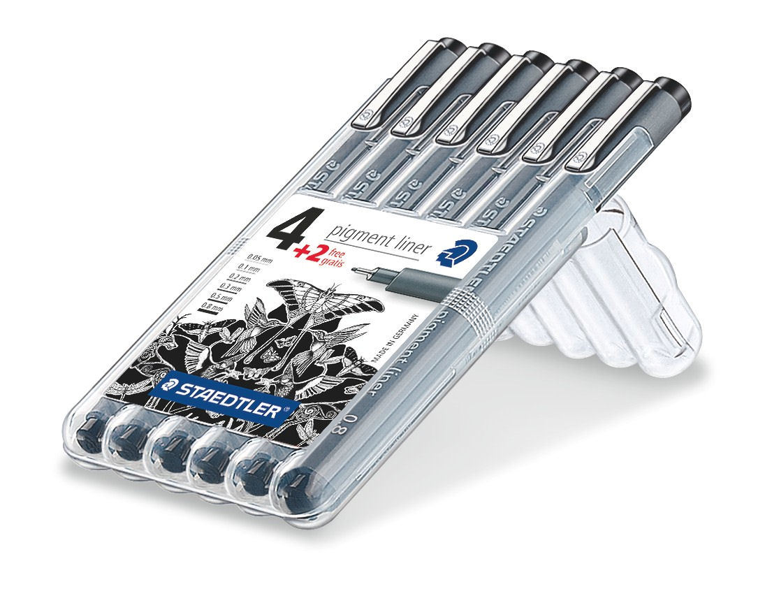 Staedtler - Marsgraphic Pigment Liner - Pack of 6 image