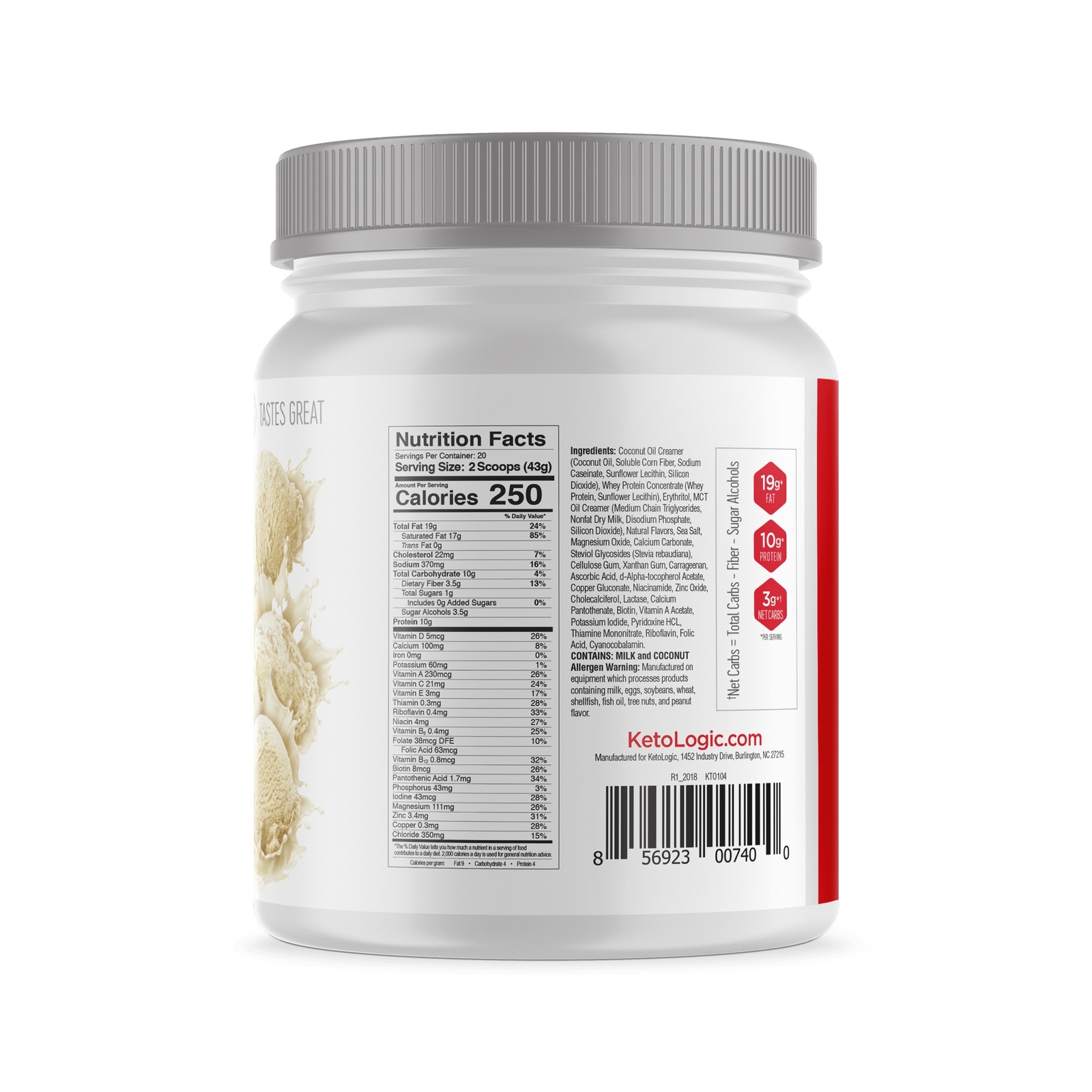 Ketologic: Keto Meal - Vanilla (16 Serves) image