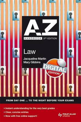 A-Z Law Handbook on Paperback by Jacqueline Martin