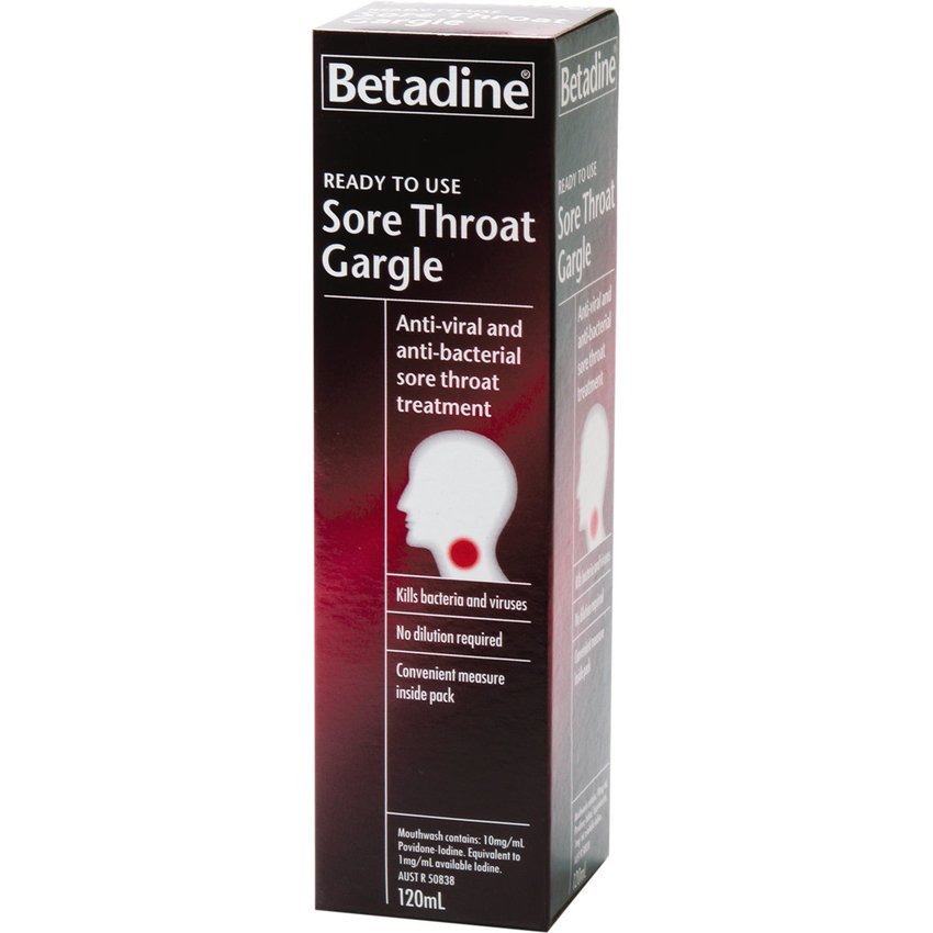 Betadine Ready To Use Gargle (120ml Bottle) image