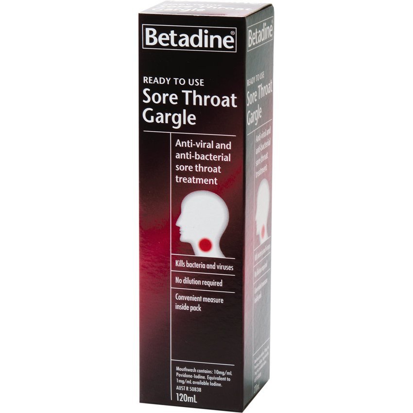 Betadine Ready To Use Gargle (120ml Bottle)