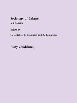 Sociology of Leisure Tm by CRITCHER BRAMHAM & TOMLIN image