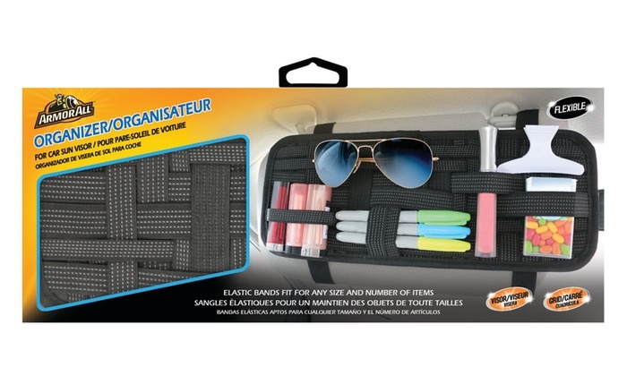 Armor All: Sun Visor Organiser w/Elastic Grid