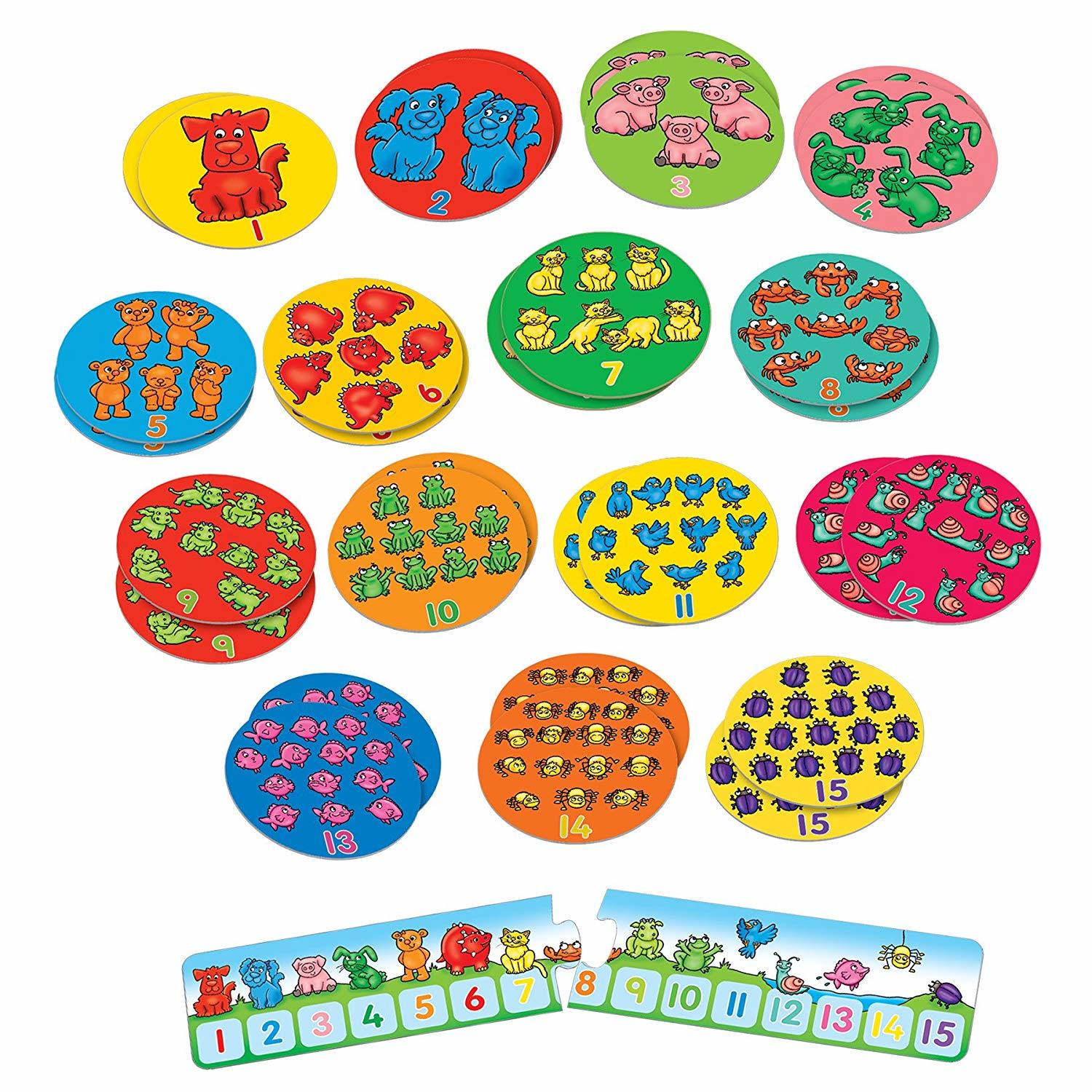 Orchard Toys: One Dog, Ten Frogs - Matching Game image