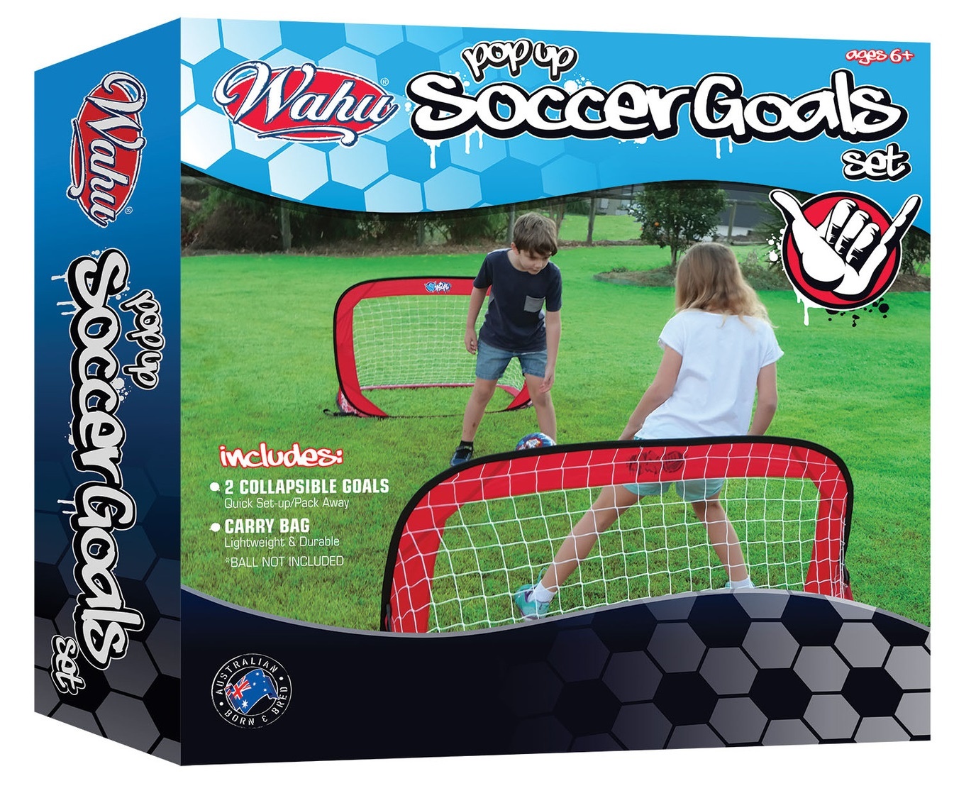 Wahu Double Soccer Goal Set (Red) image