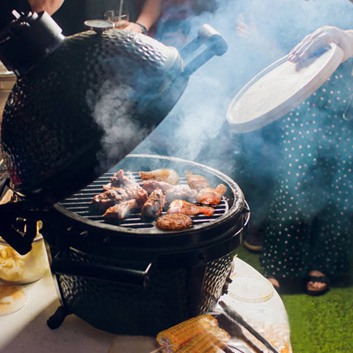 Gorilla Kamado Ceramic Portable Grill BBQ (Black) | 16" image