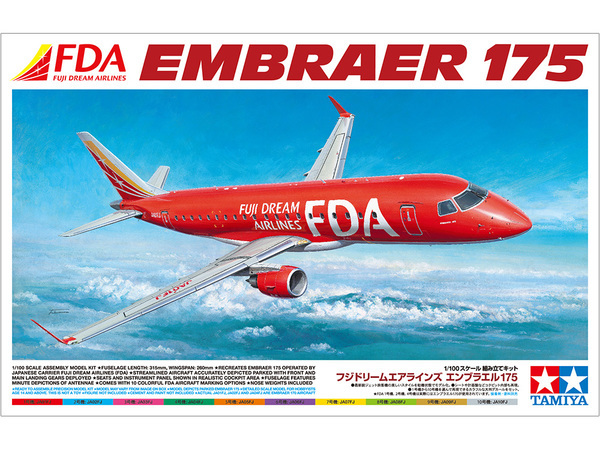 Tamiya 1/100 Fuji Dream Airlines Embraer 175 - Model Kit image