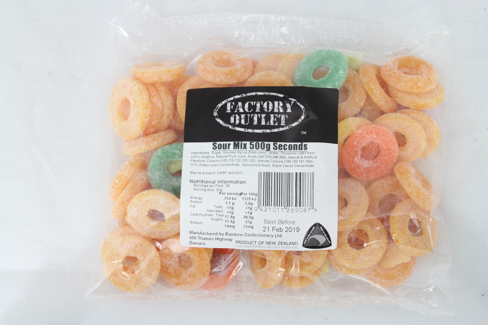 Rainbow Sour Mix Seconds 500g image
