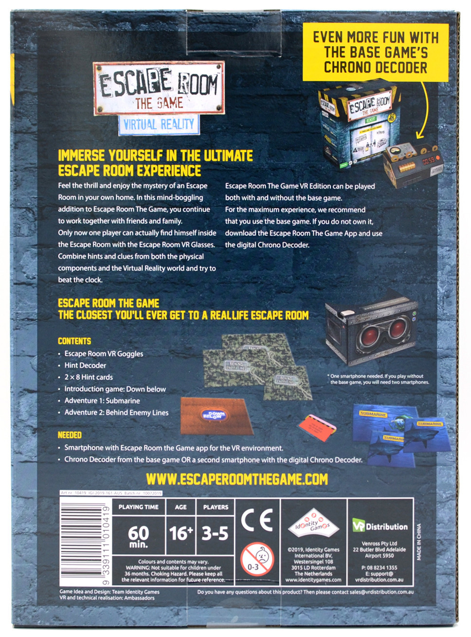 Escape Room the Game Virtual Reality Board Game at Mighty Ape NZ