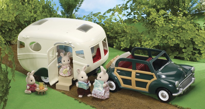 sylvanian families caravan and car set
