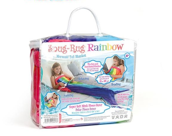 Snug-Rug Rainbow Mermaid Tail Blanket