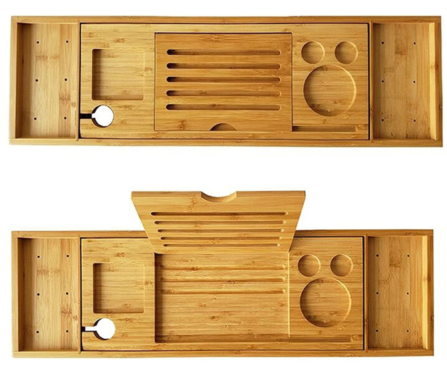 Expandable Bamboo Bathtub Tray at Mighty Ape NZ