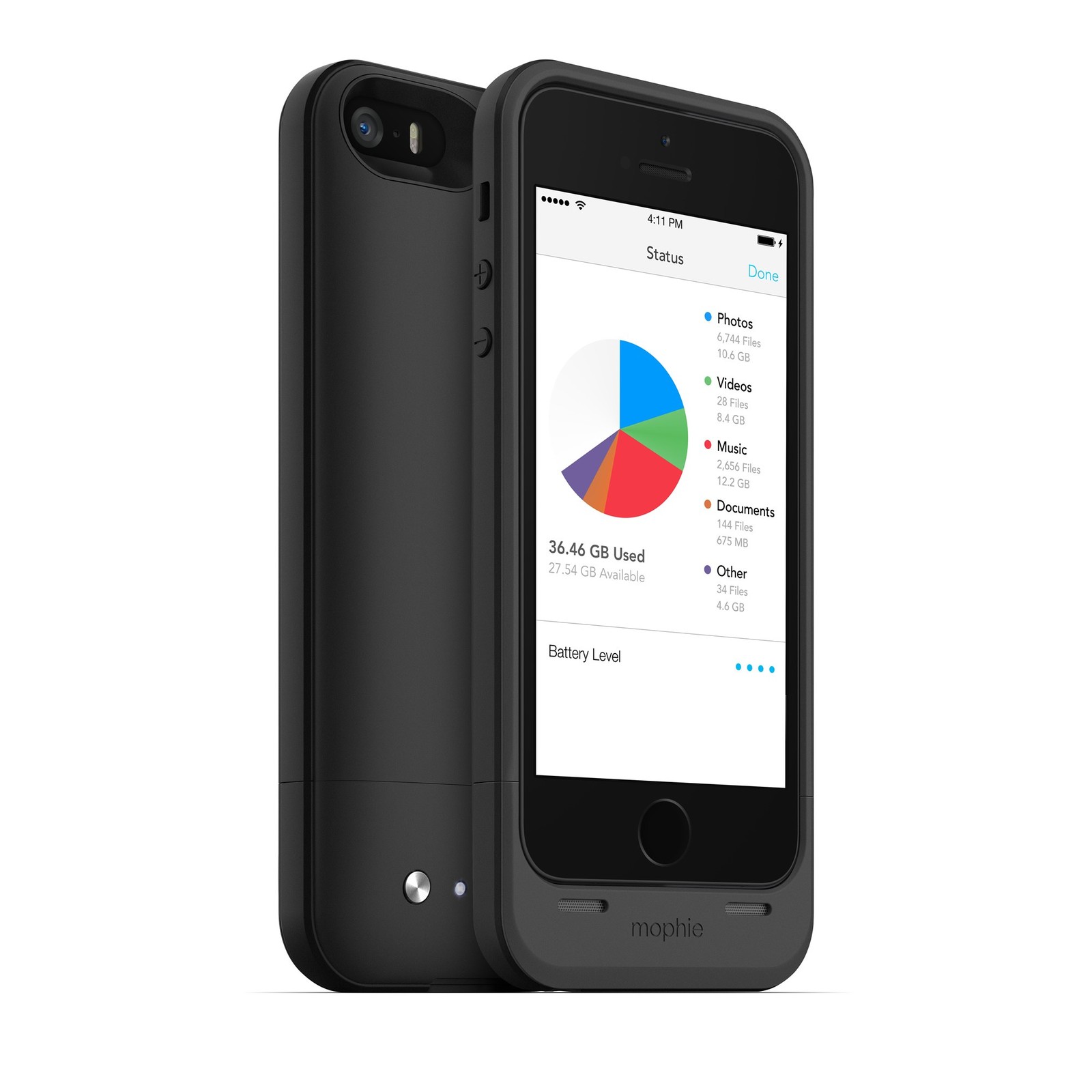 Mophie 16GB Space Pack iPhone 5/5S Battery Case (Black)