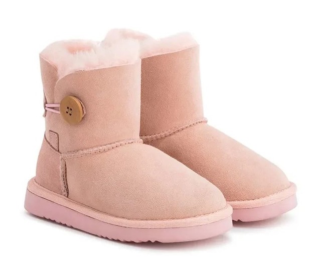 Outback Ugg: Boots Kids Button Premium Double Face Sheepskin - Size US 10-11  / EU 28 | at Mighty Ape Australia