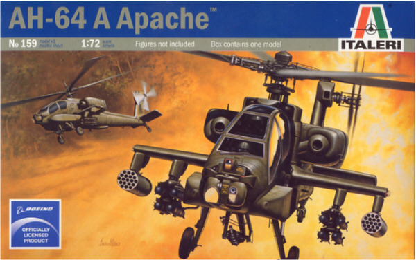 Italeri AH64 Apache Helicopter 1:72 Model Kit image