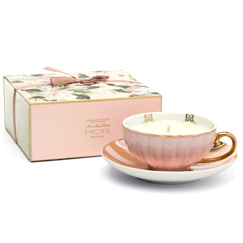 MOR Marshmallow Tea Cup Candle at Mighty Ape Australia
