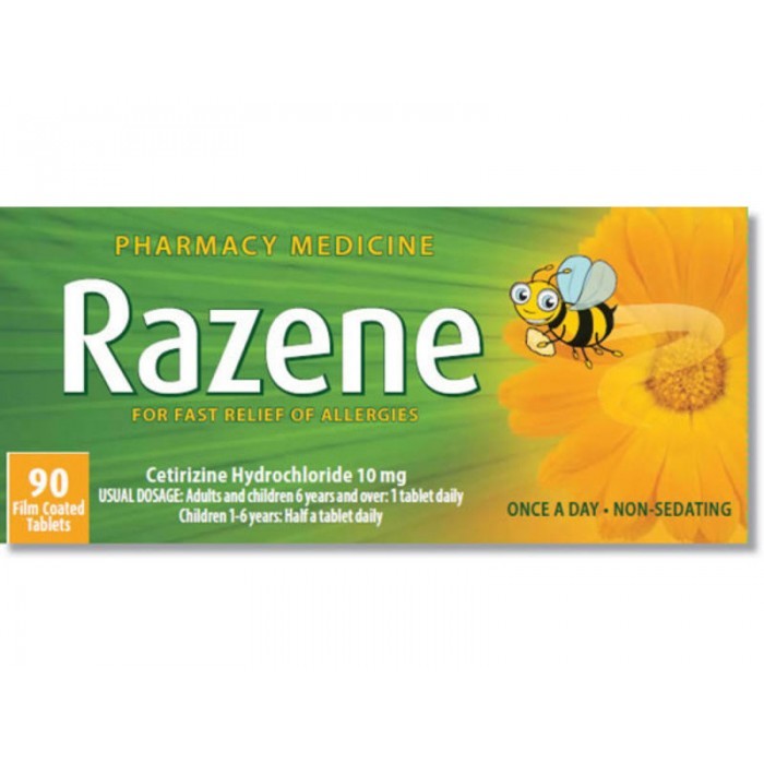 Buy Razene Antihistamine Tablets 10mg (90's) at Mighty Ape NZ