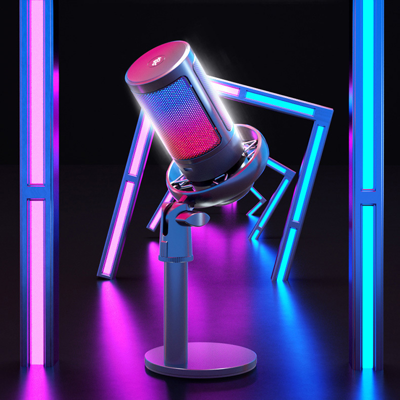 RGB Colorful Light Condenser Microphone Buy Now at Mighty Ape NZ