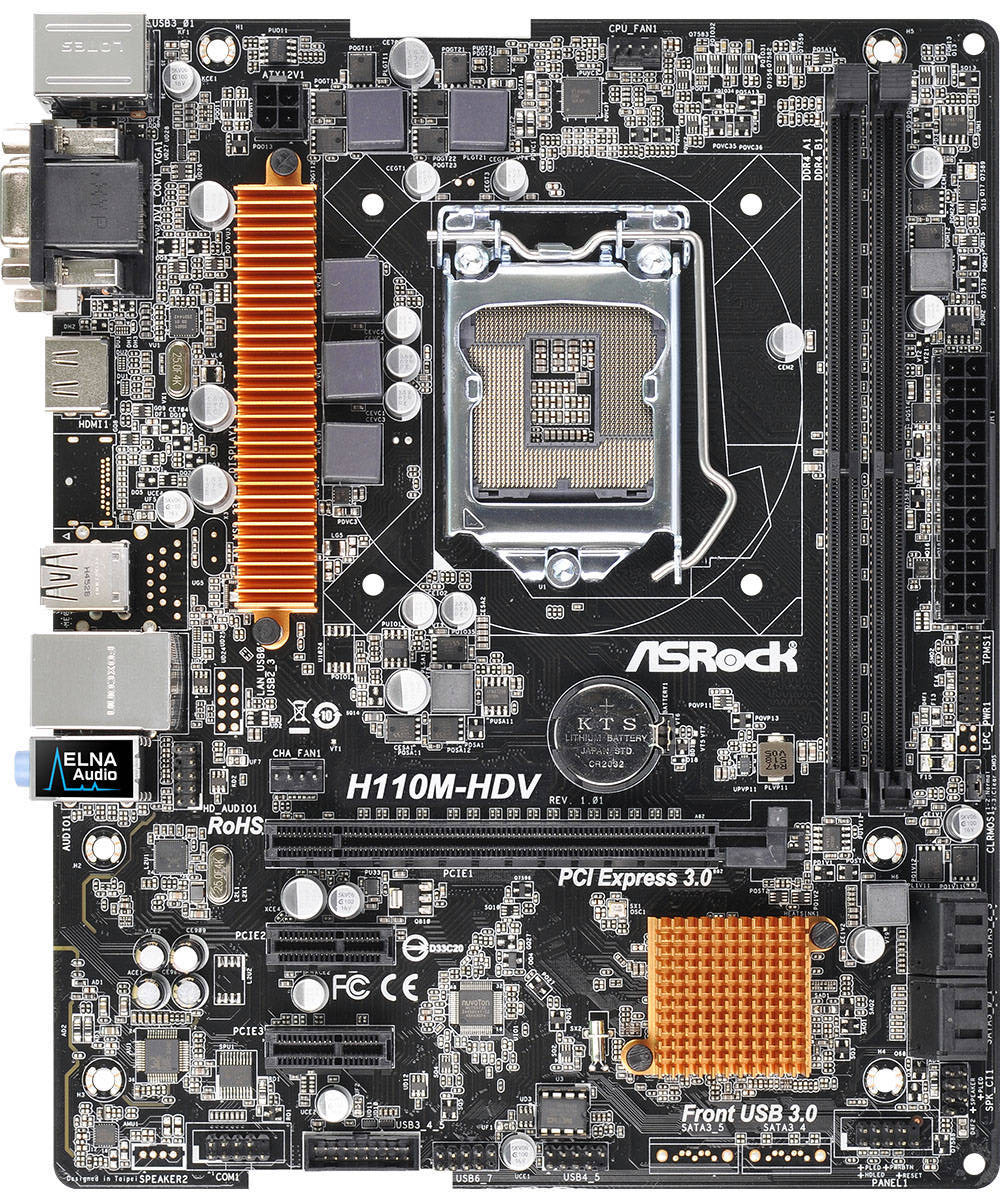 ASRock H110M-HDV Intel H110 Motherboard image