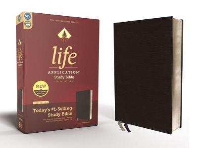 NIV, Life Application Study Bible, Third Edition, Bonded Leather, Black, Red Letter by Zondervan image