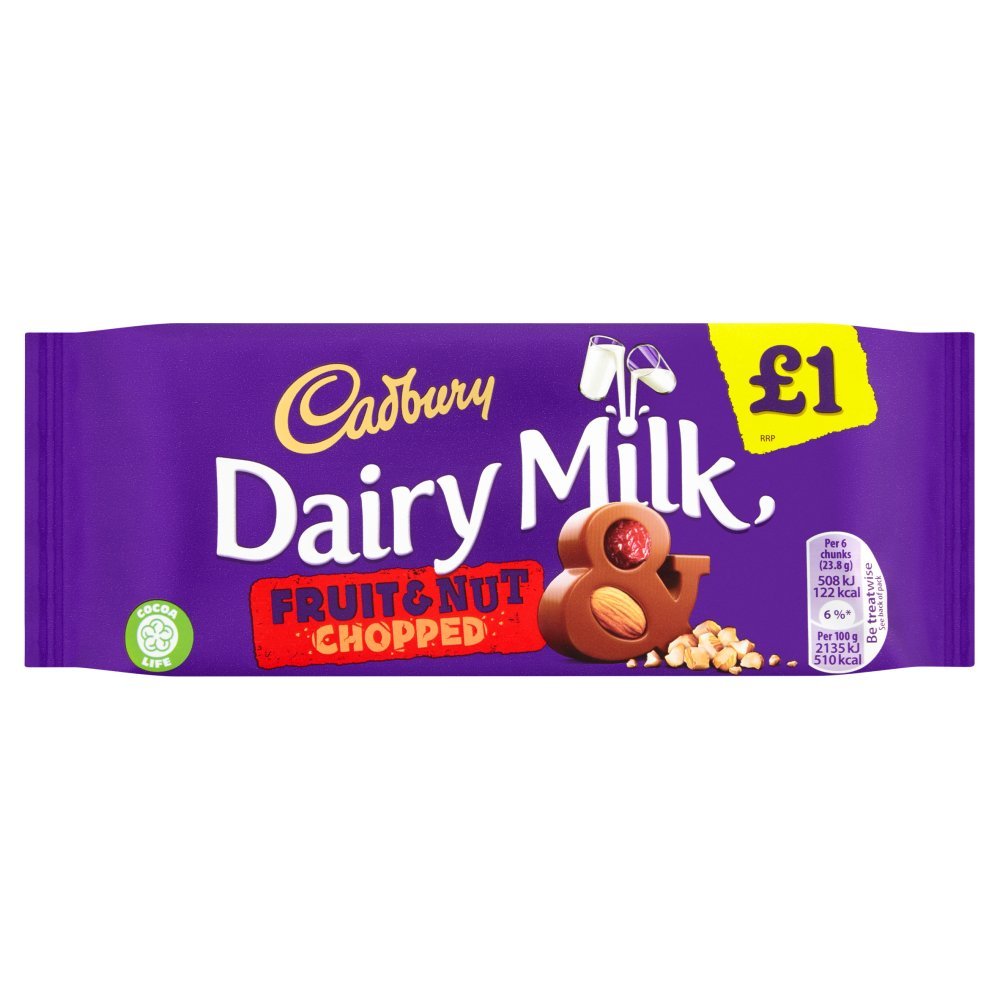 Cadbury Fruit & Nut Chopped 95g