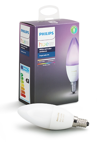 Philips: Hue Colour/White 6.5W B39 Candle E14 Bulb image