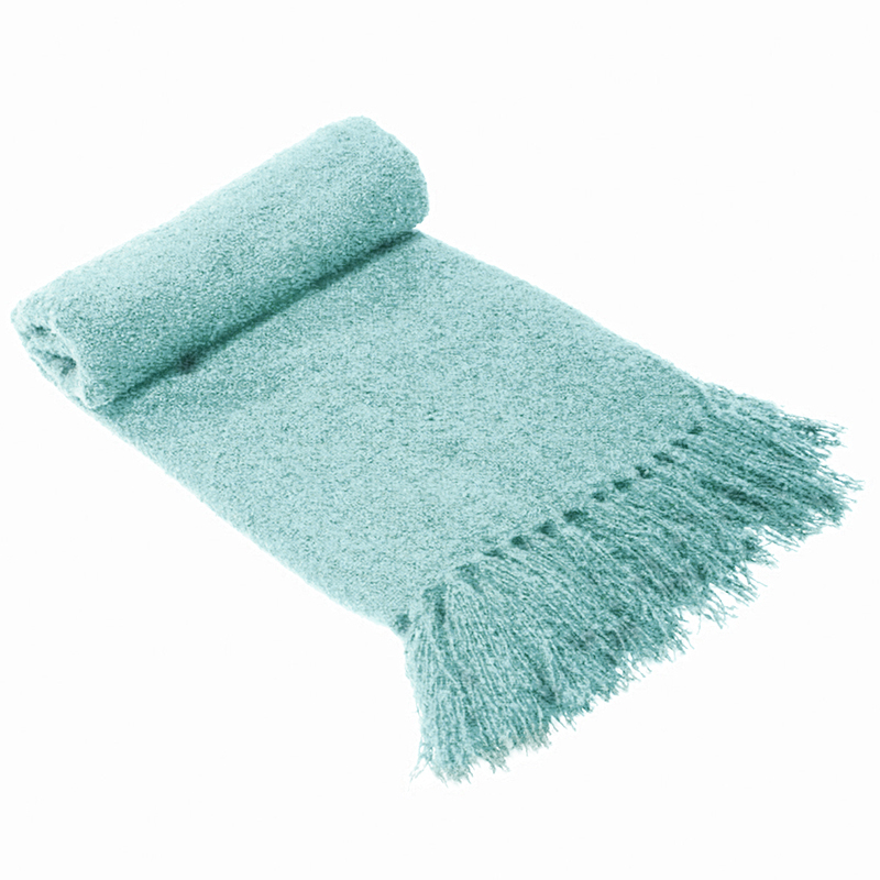 Bambury Boucle Throw Rug (Sky) image