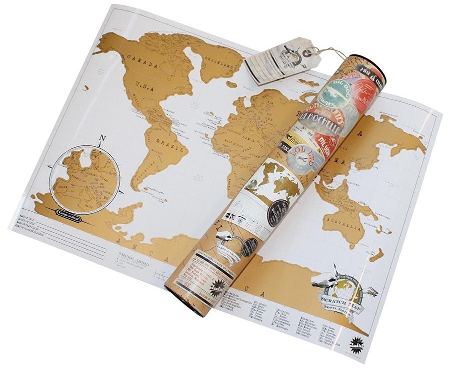 Scratch off World Map - Travel Edition (Luckies of London) image