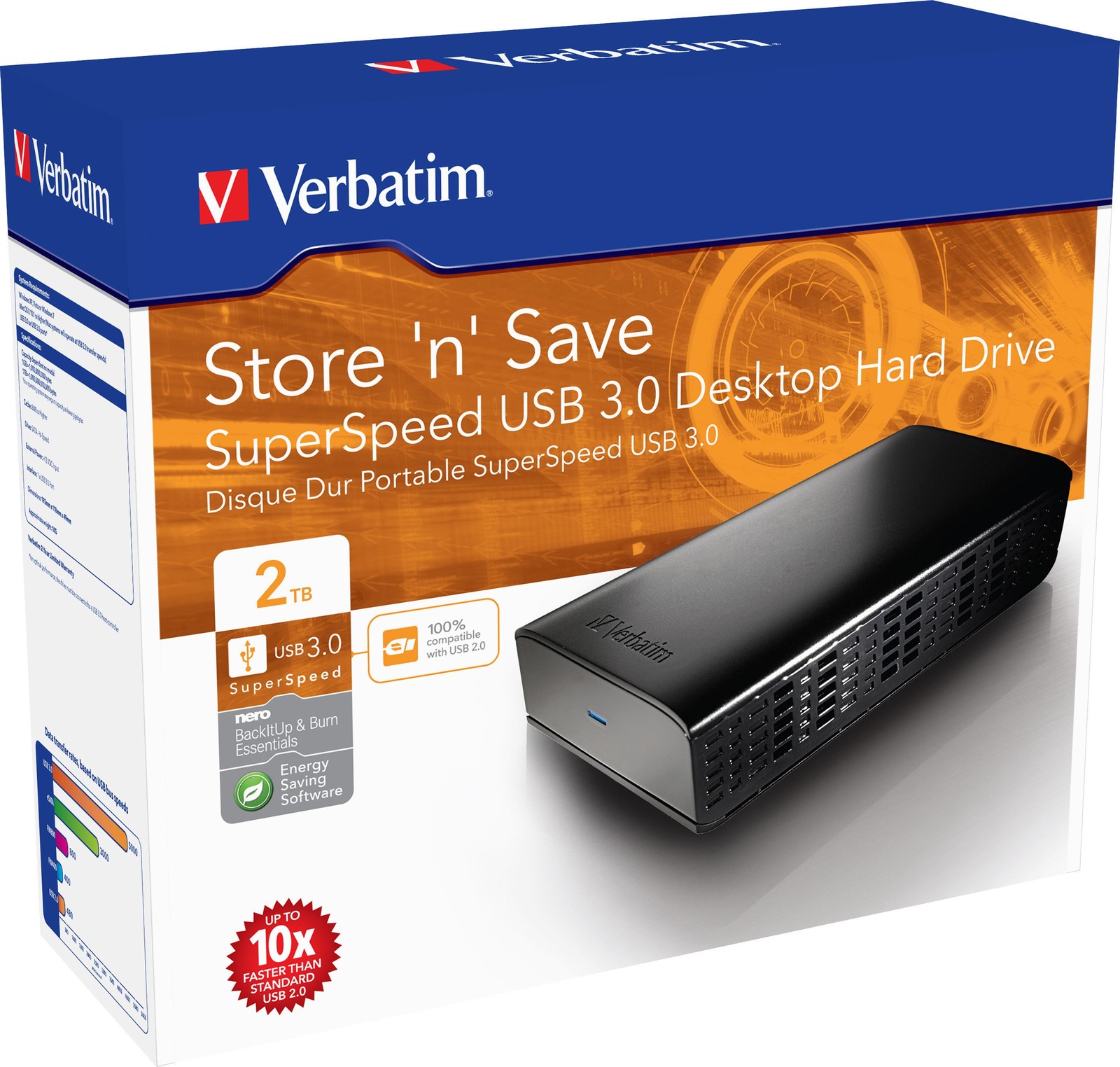 Verbatim 3.5" Store'n'Save Desktop Hard Drive USB 3.0 - 2TB image