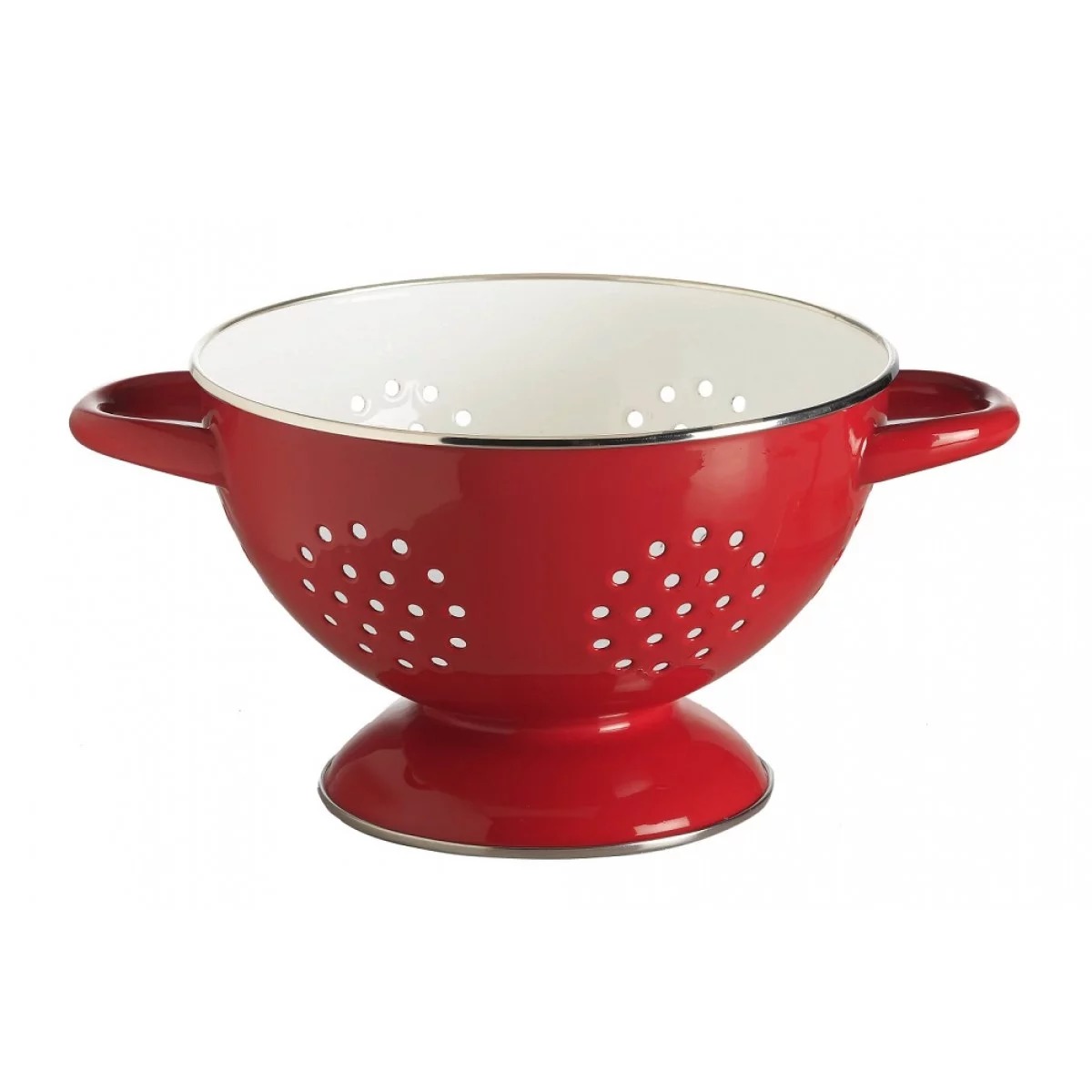 Enamel Colander Red/White at Mighty Ape Australia