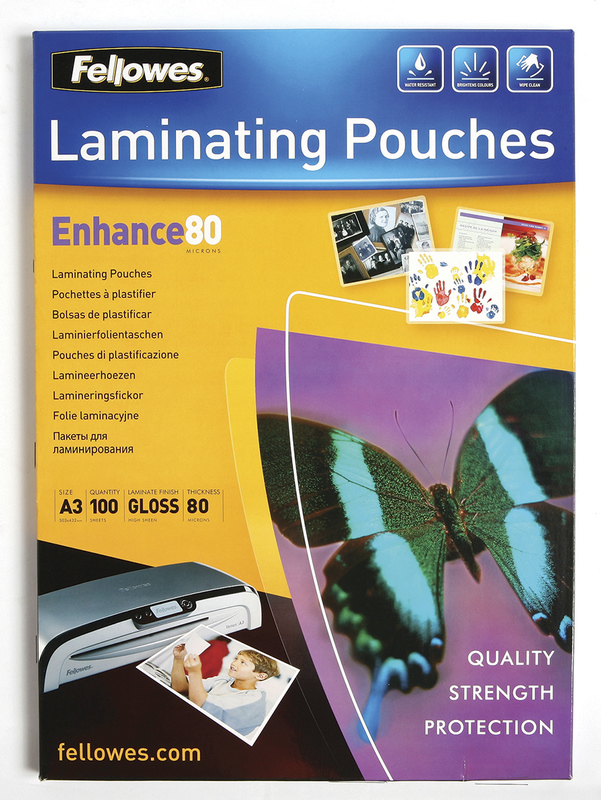 Buy Fellowes Laminating Pouches A3 80 Micron Pack 100 at Mighty Ape NZ