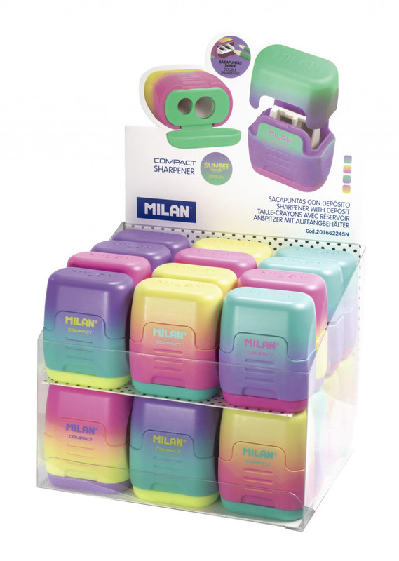 Buy Milan Sunset Compact Sharpener Eraser at Mighty Ape NZ