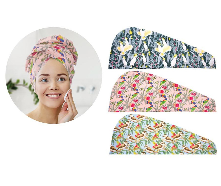 Australian Collection Turban Towel Birds at Mighty Ape NZ