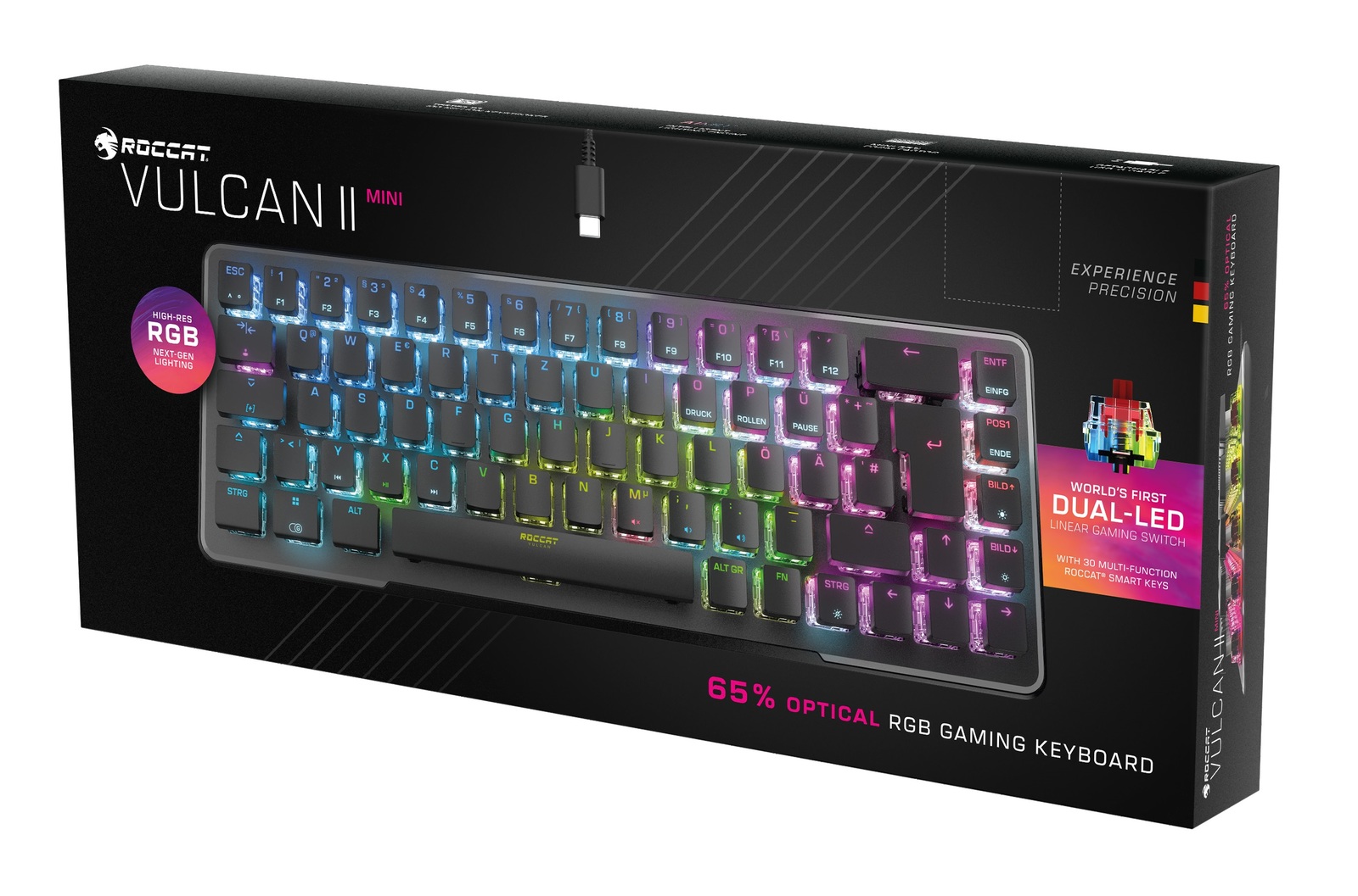 Roccat Vulcan II Mini Mechanical RGB Gaming Keyboard (Black) | PC | In ...
