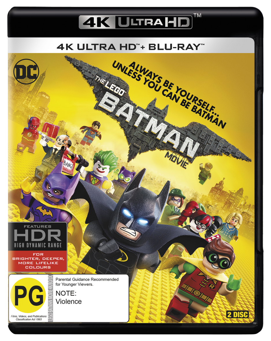 The Lego Batman Movie on Blu-ray, UHD Blu-ray